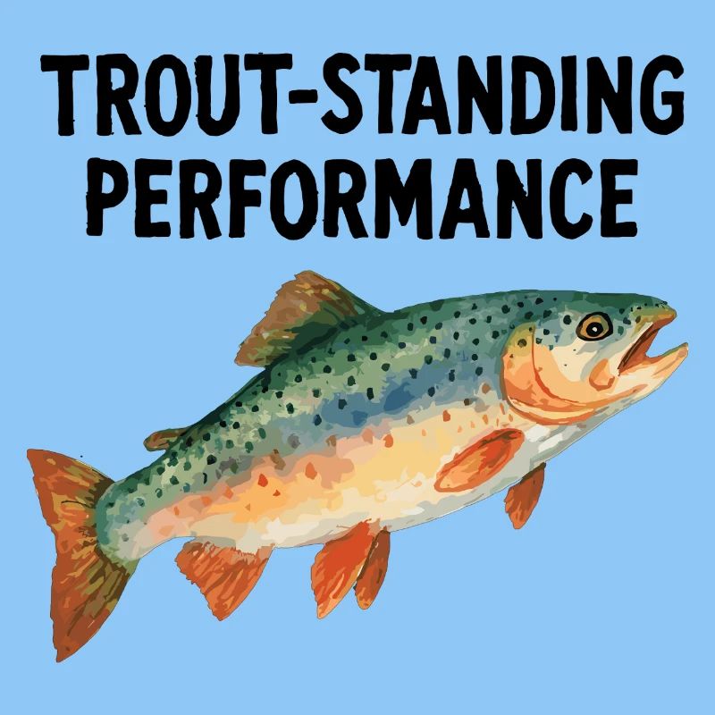Forelle Aquarell: Trout-standing Performance