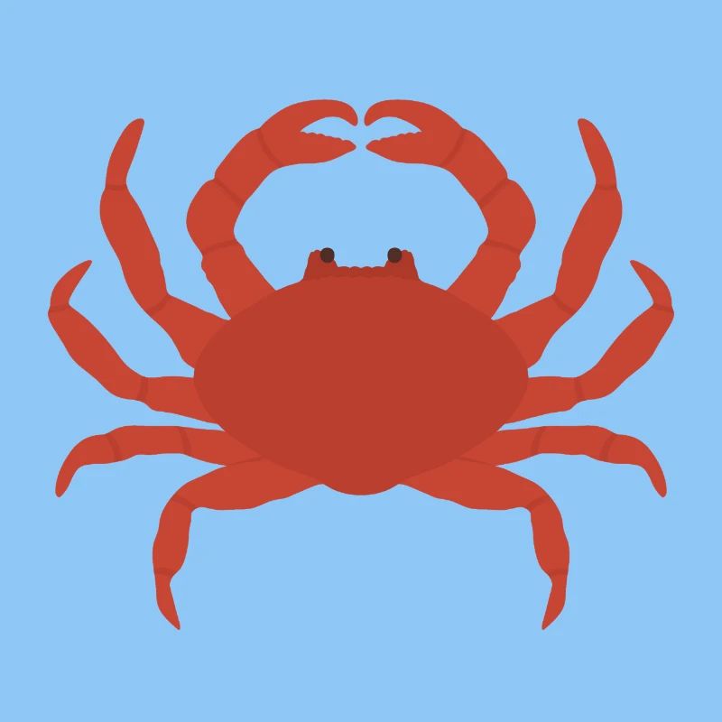 Crimson Crab Silhouette