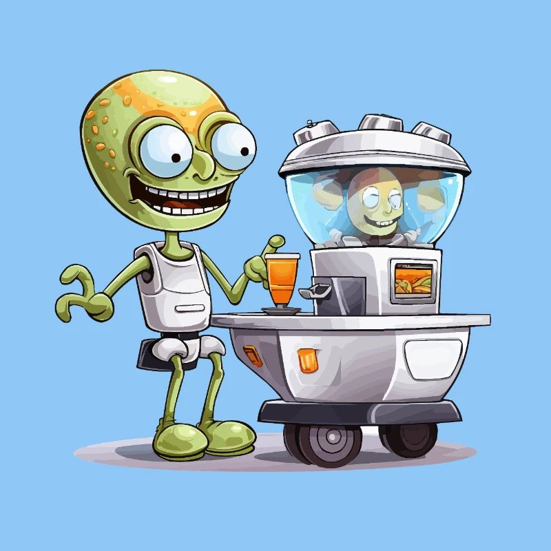 Barman extraterrestre au Space Bar