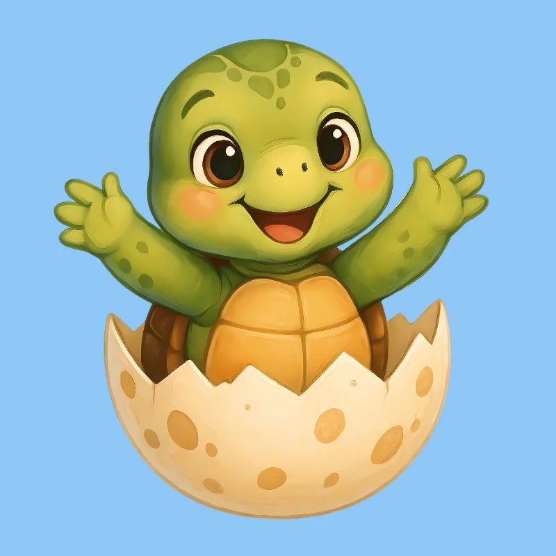 Small turtle hatching