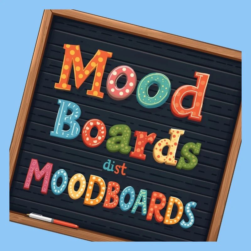 Mood Boards Typographie colorée