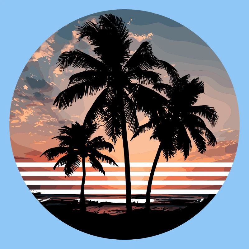 Beach Sea Palm Trees