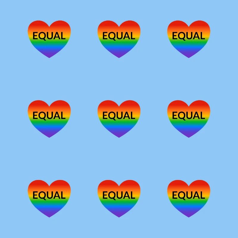 Rainbow Equal Heart LGBT Pride