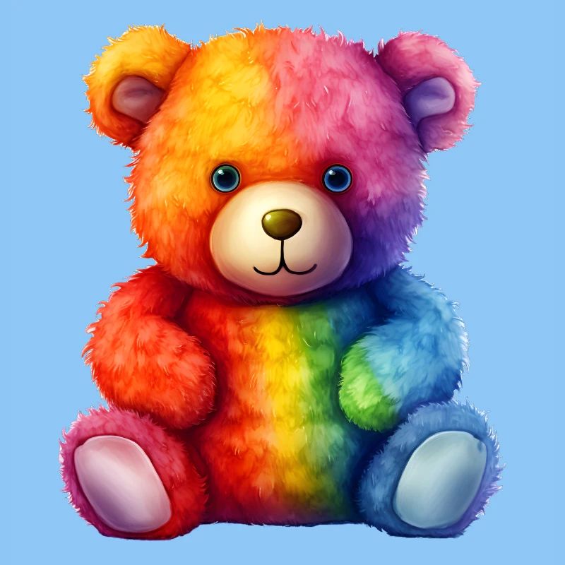 Regenbogen Plüsch Bär Umarmung