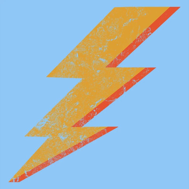 Grunge Style Rot & Gelb Blitz