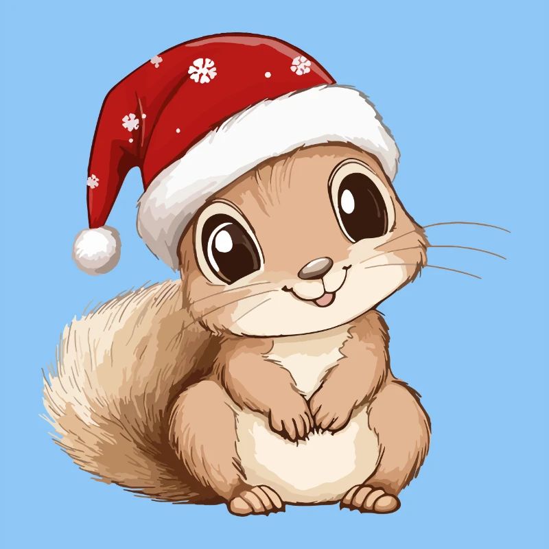 Écureuil Noël mignon Noël mignon