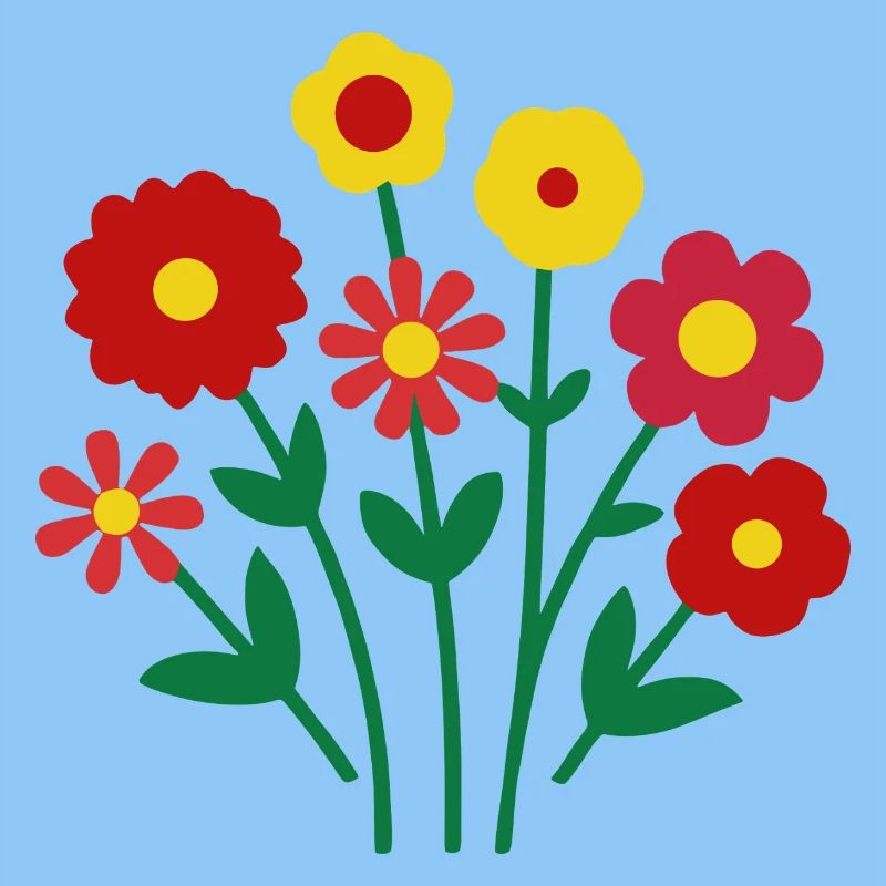 Fleurs colorées - Conception de fleurs joyeuses