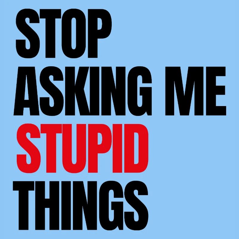 Stop Asking Me Stupid Things