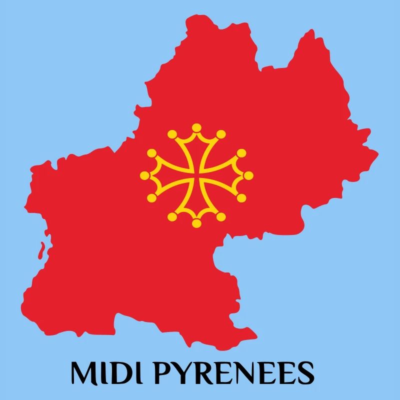 Karte der Midi-Pyrénées