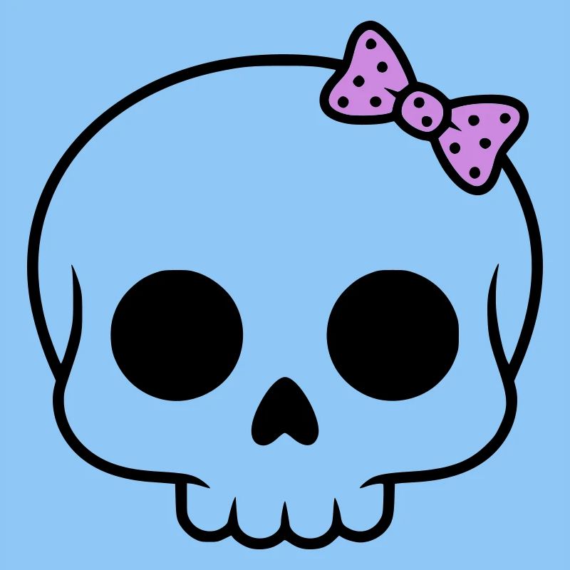 Cute skull with bow | Girly Goth