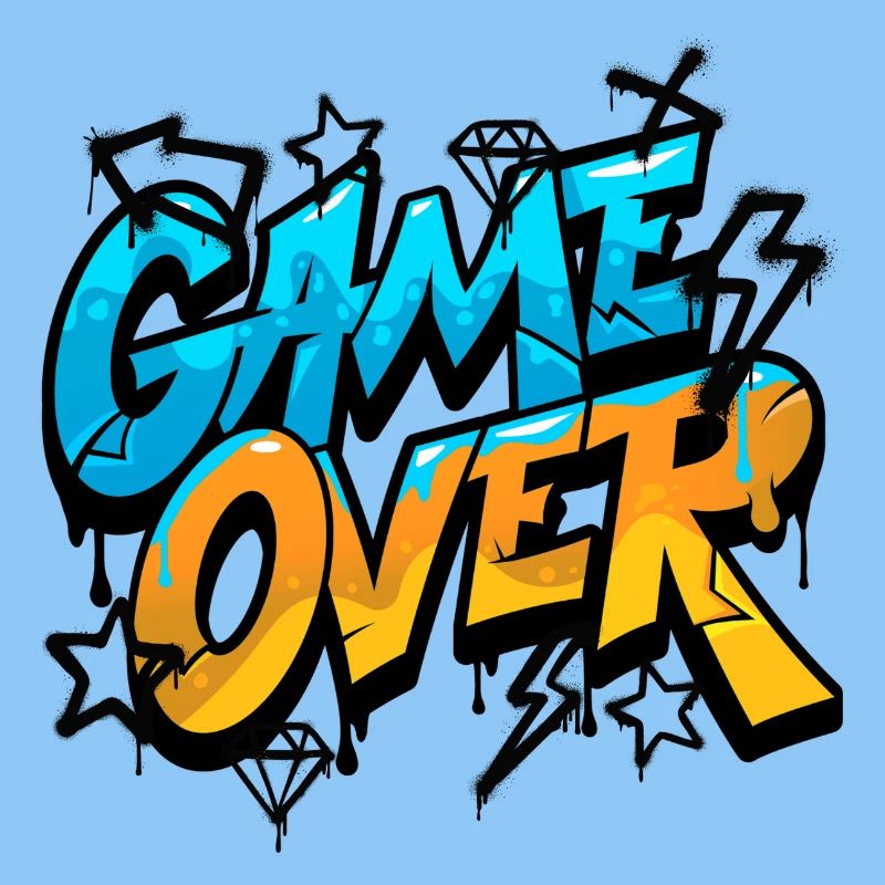 Game Over Graffiti Neon