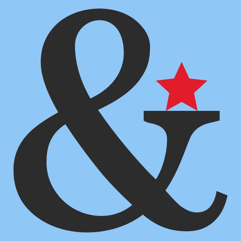 Ampersand mit rotem Sternakzent