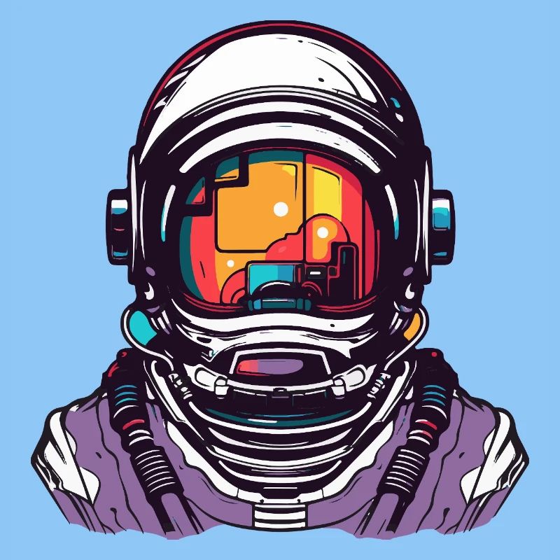 Casque de bande dessinée d’astronaute
