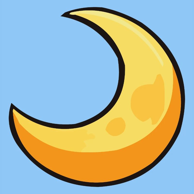Mond in warmem Gelb