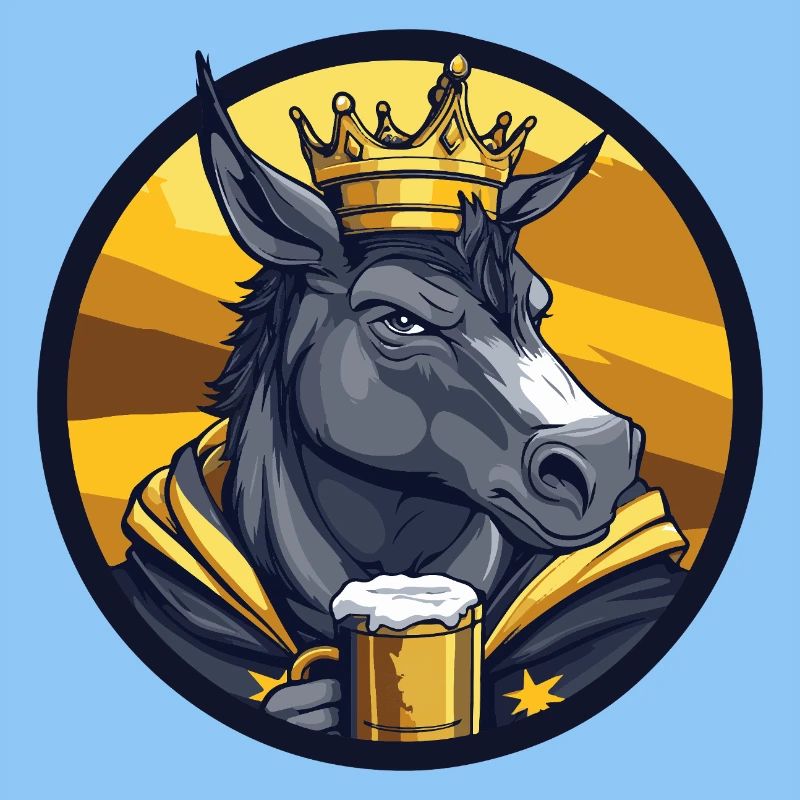 Esel Bier Lustig