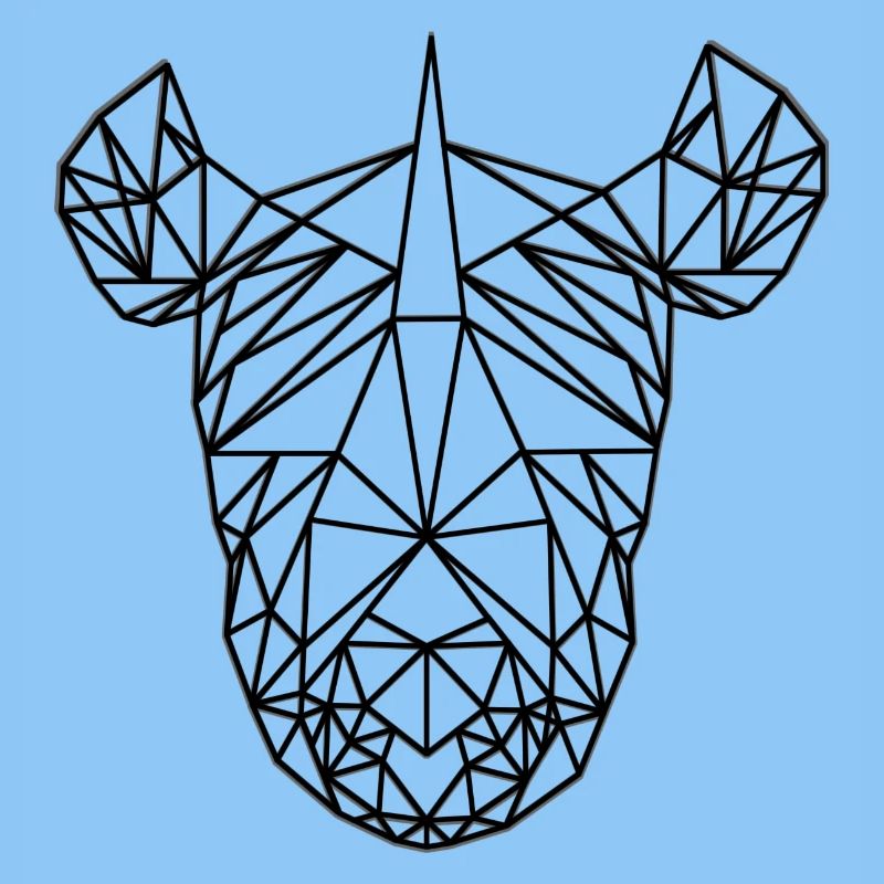 Rhino LowPoly Black & White