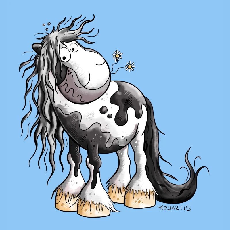 Lustiger Irish Tinker Schecke Pferd Pferde 