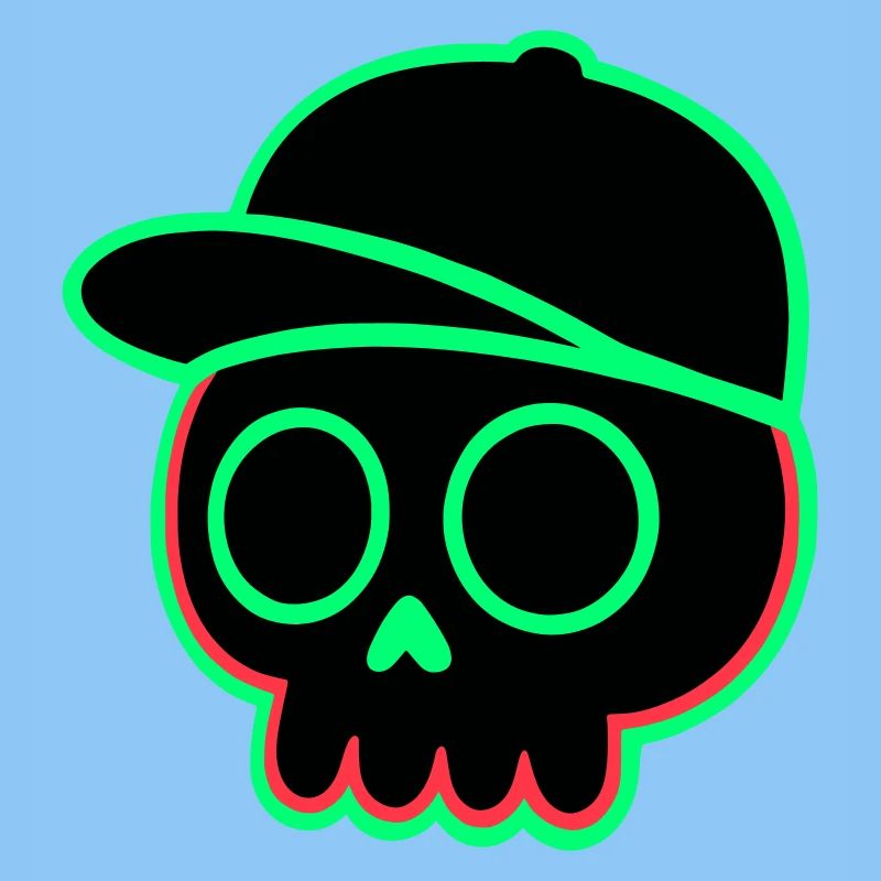 Neon Schädel Cap