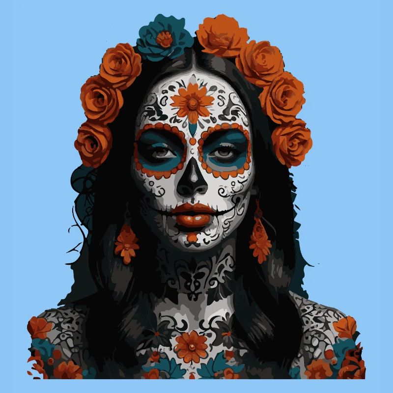 Sugar Skull Blumenkönigin