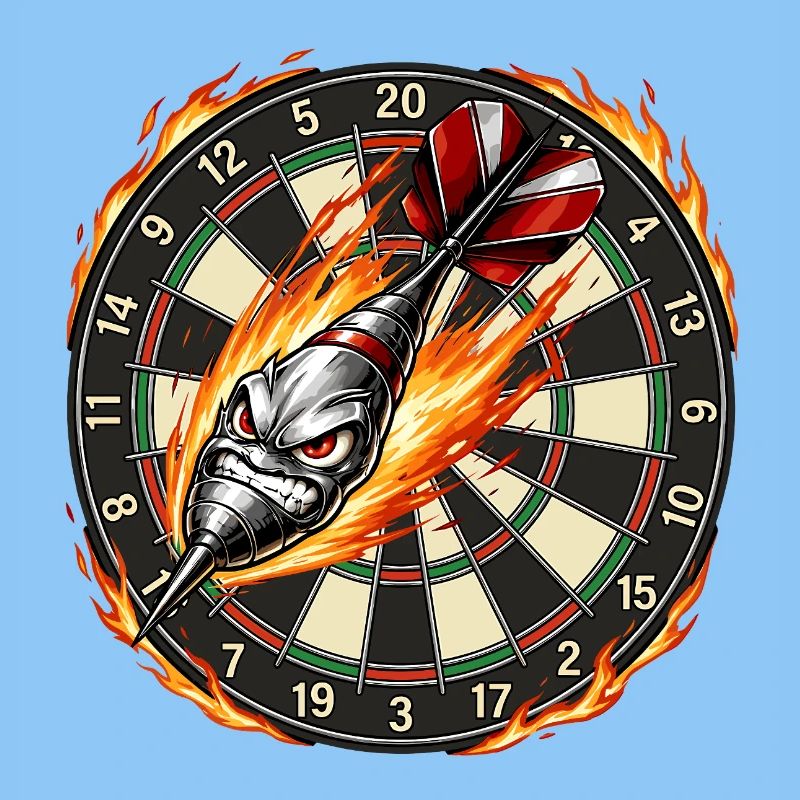 Flammenpfeil trifft Dartboard