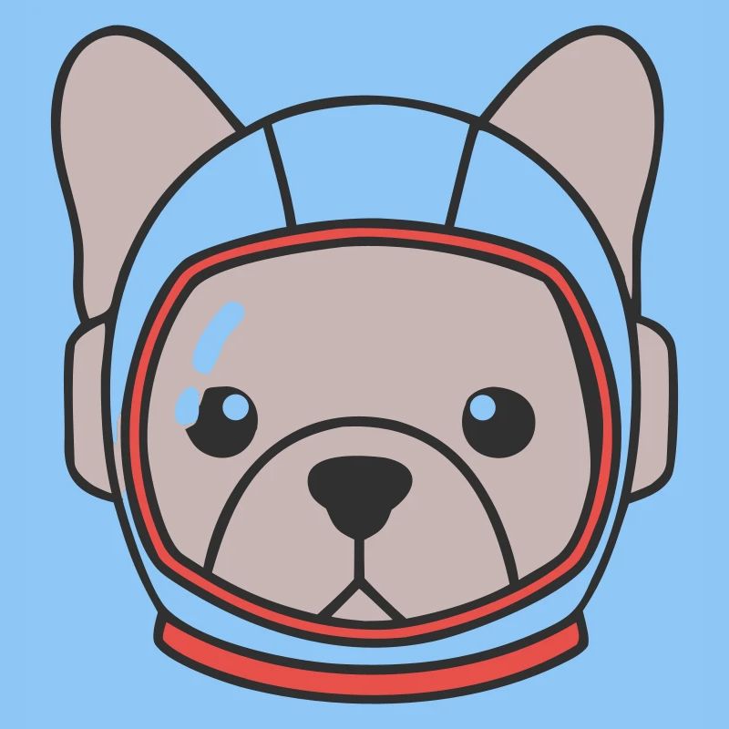 Frenchie Astronaut Helm Space