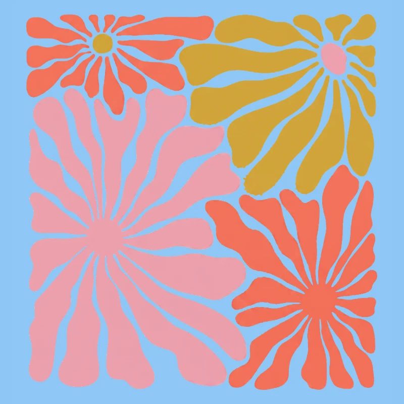 Spring Blossoms Pop Art Pattern
