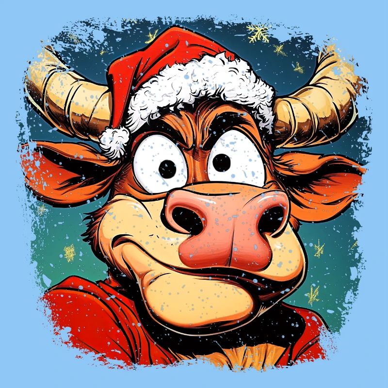 Weihnachtsmann Kuh