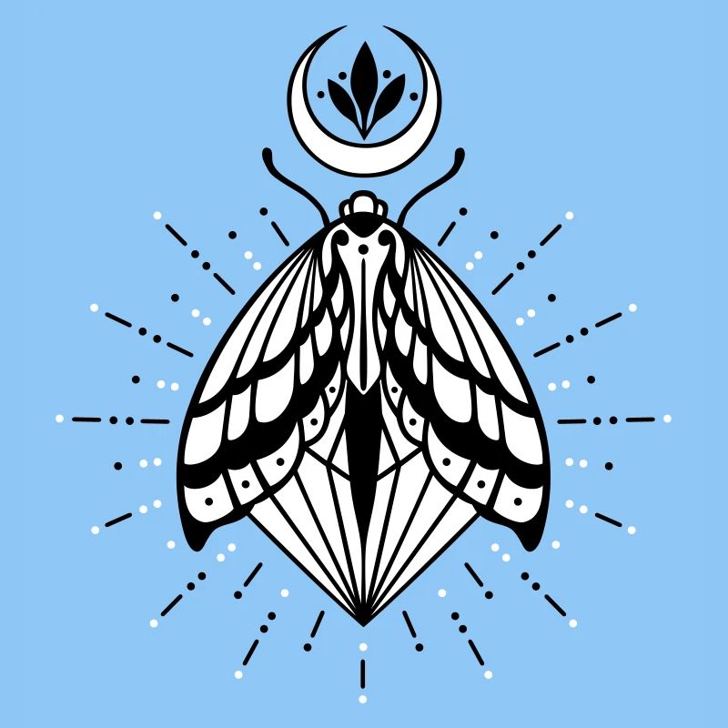 Moth moon crystal diamond firefly