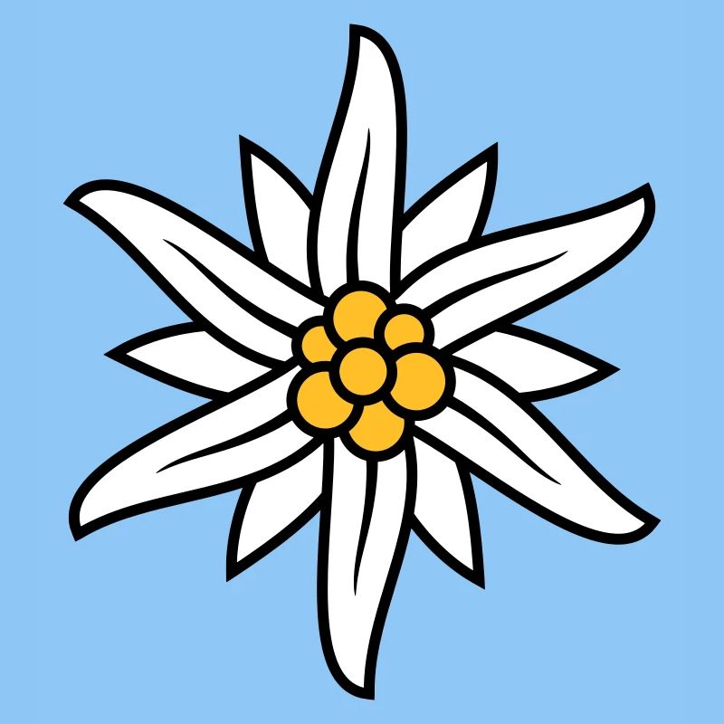 Edelweiss Bergblume Logo