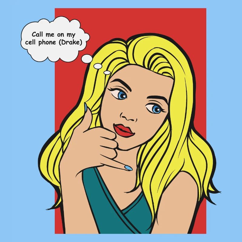 Pop-Art Blond mit Denkblase