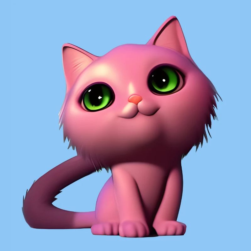 rosa katze frei
