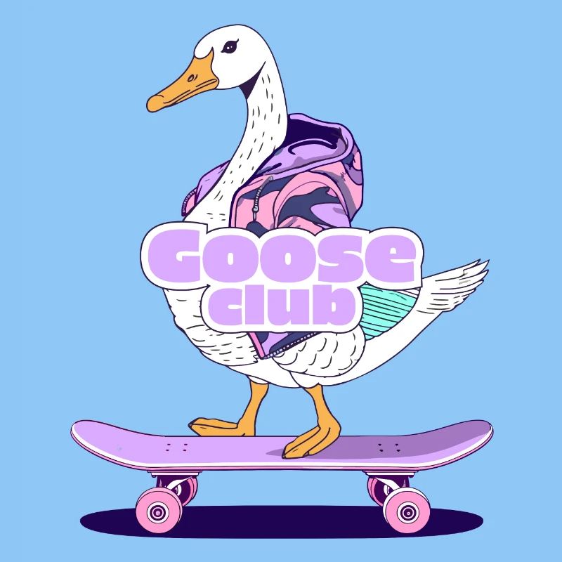 Conception fantaisiste de skateboard Goose