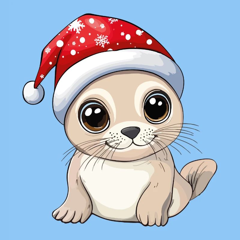phoque Noël mignon mignon Noël Noël