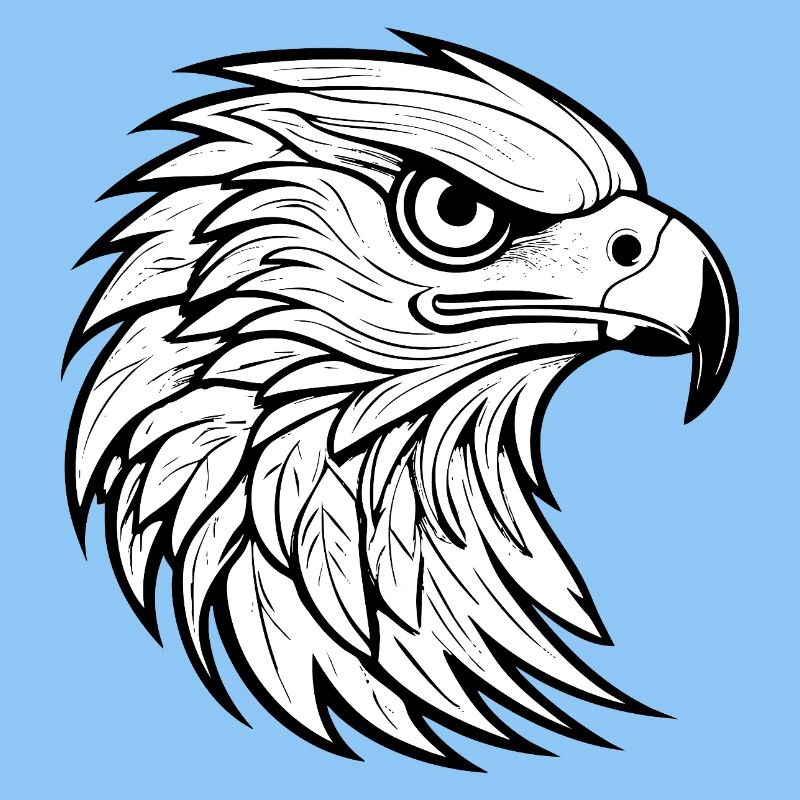 Stylized eagle head design