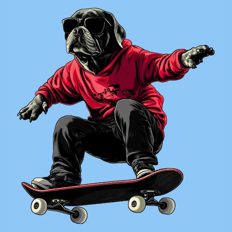 Hunde Skateboard