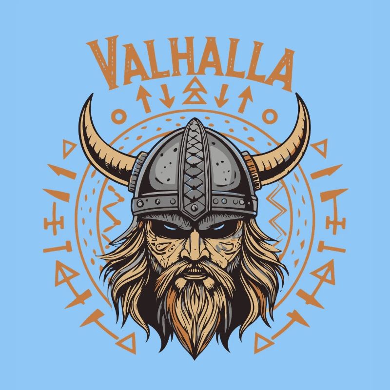 Mächtiger Wikinger mit Walhalla-Helm