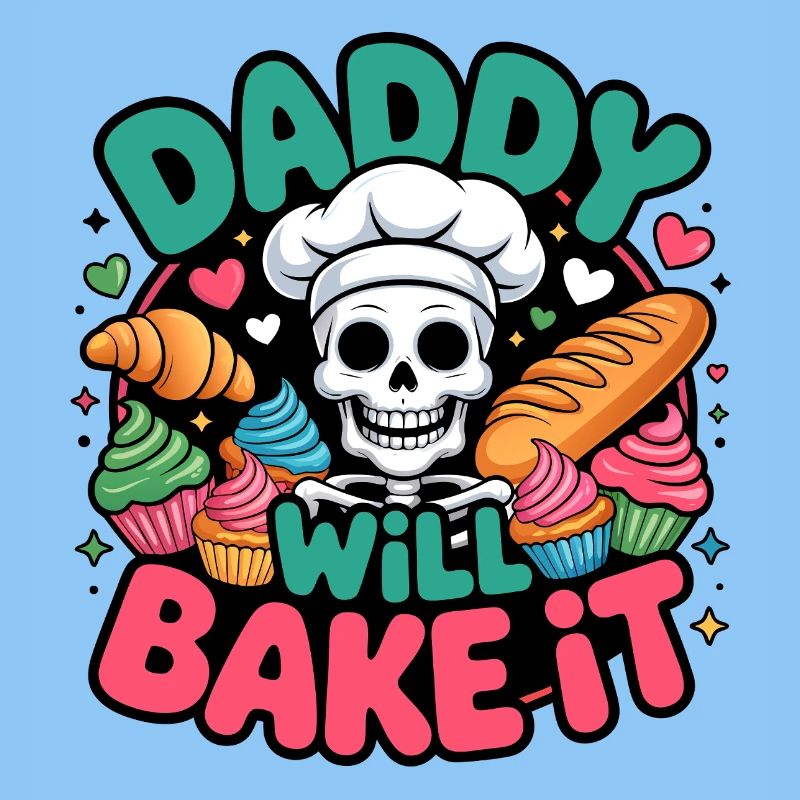 Daddy Will Bake It Skeleton Chef