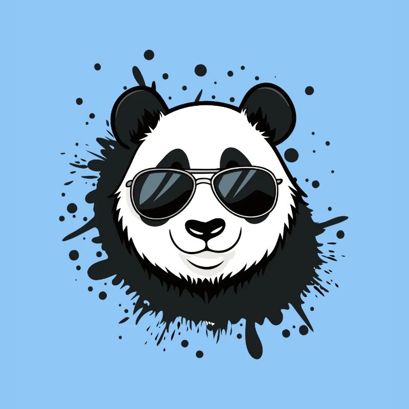 Panda lunettes splatter