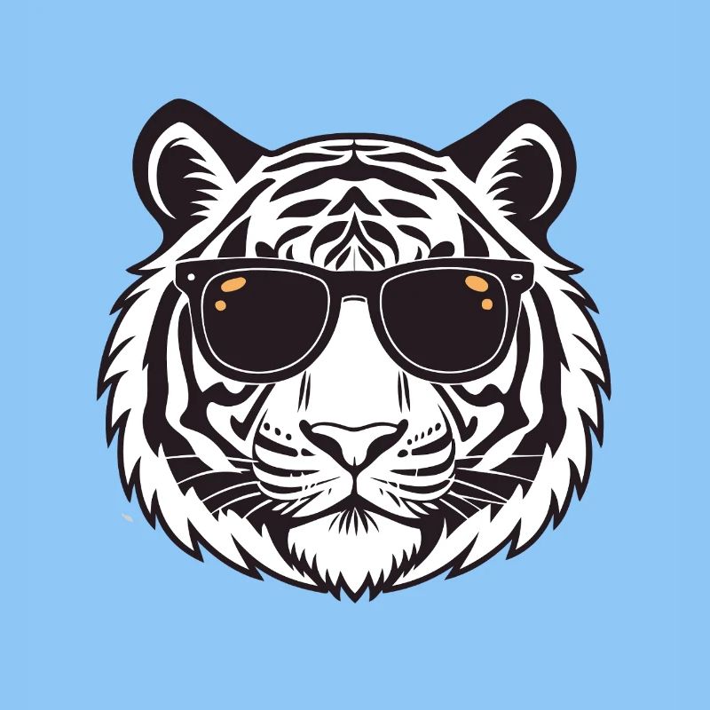 Tiger Chic schwarze Brille