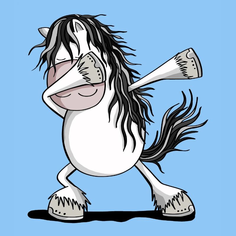 Cooles Dab Dance Schimmel Pferd Fun Dabbing Pony