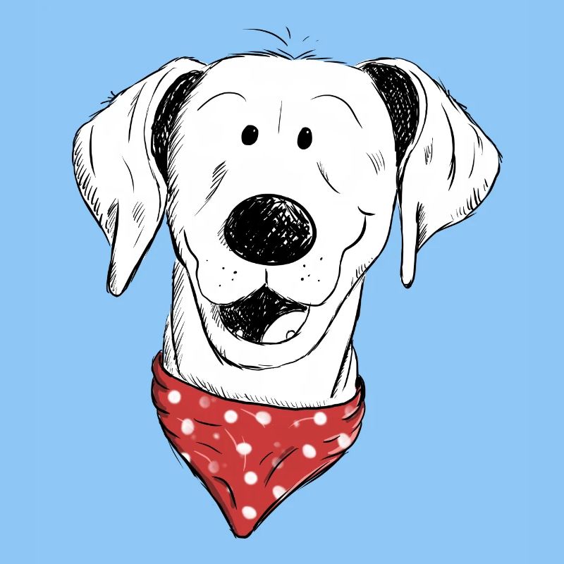 Lustiger Rhodesian Ridgeback Kopf Mit Bandana I