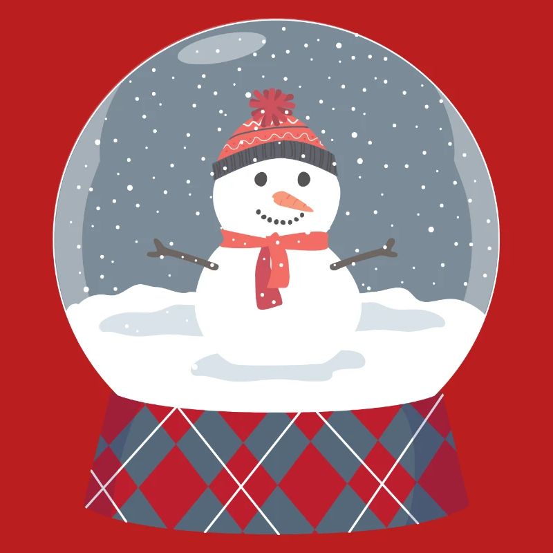 Glaskugel mit Schneemann