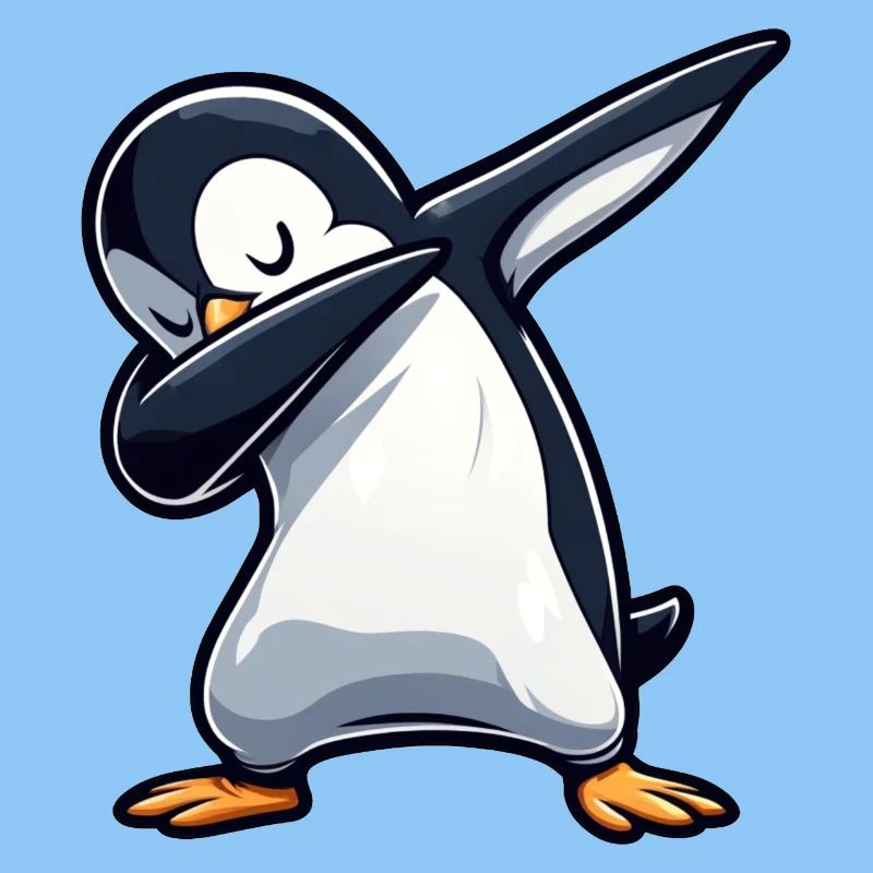 Penguin Dab Dabbing Cool Relaxed