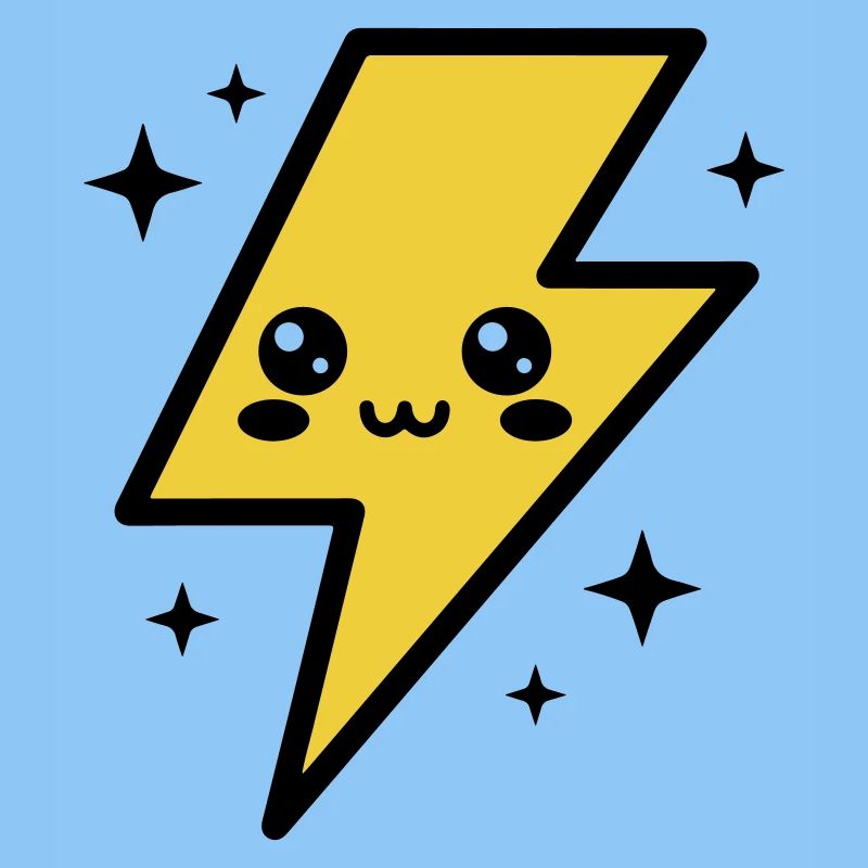 Kawaii Blitz mit ausdrucksstarkem Gesicht