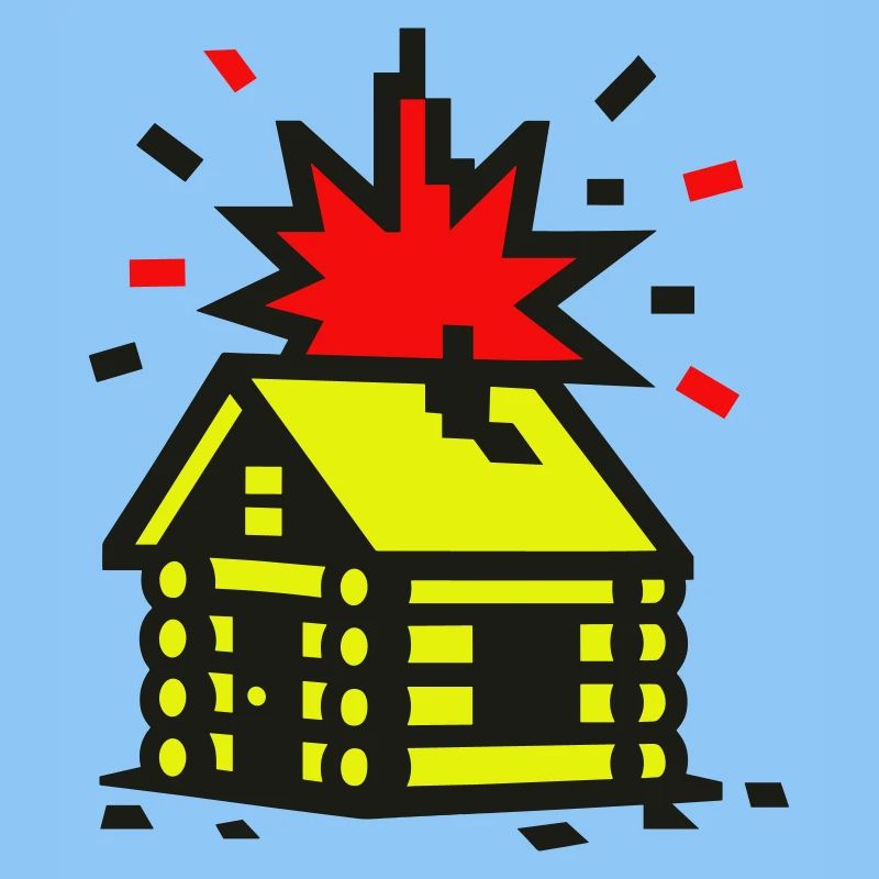 Explosion Hütte 8bit Pixelart