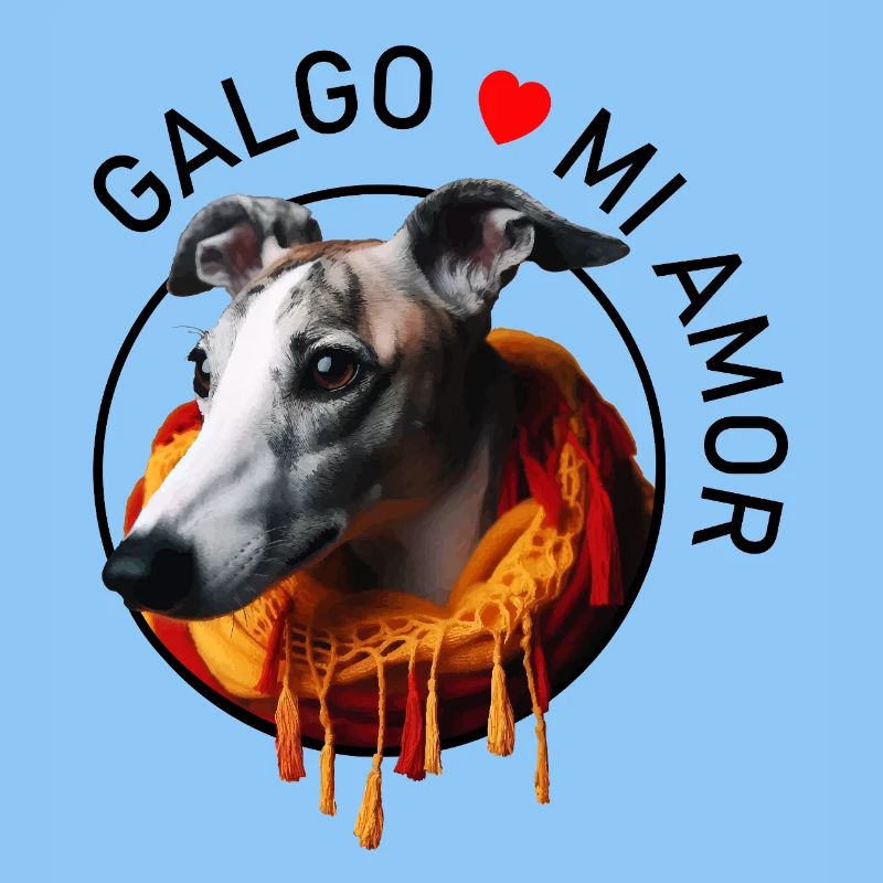 Galgo dans une écharpe chaude