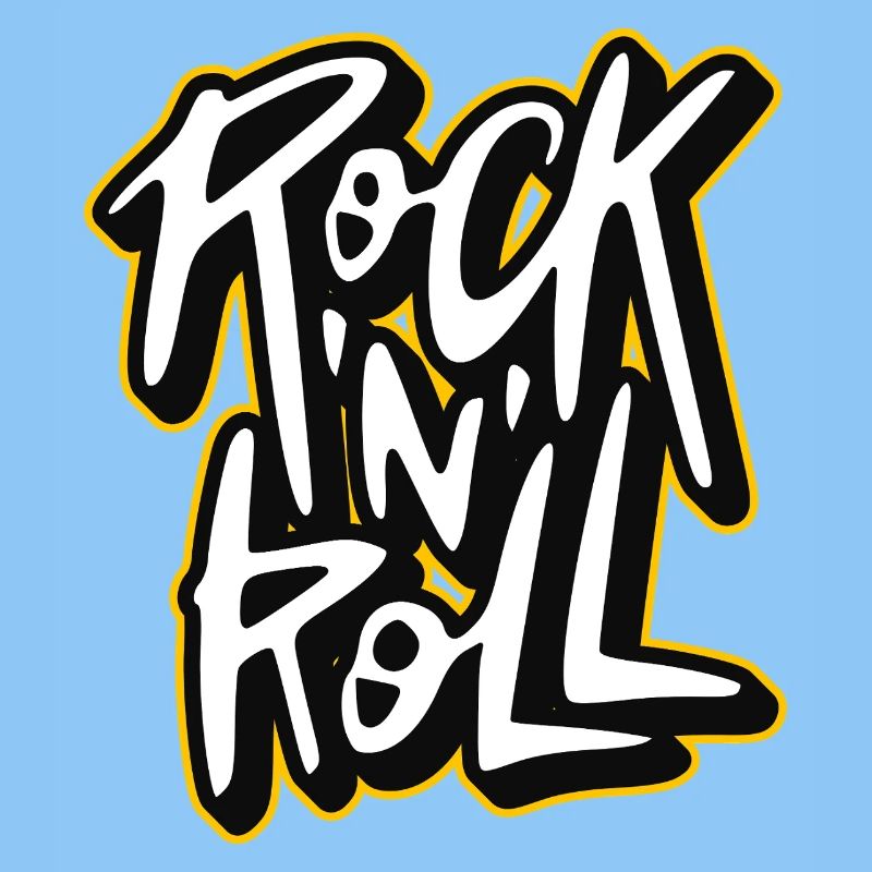 Rock 'N' Roll Graffiti Style Script Logo