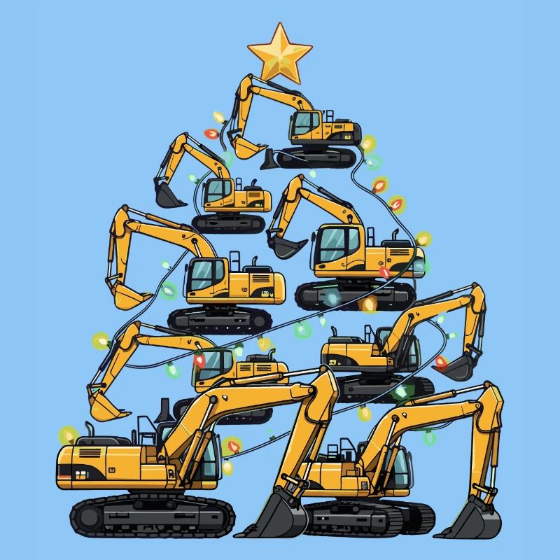 Lustiger Bagger Weihnachtsbaum Geschenk