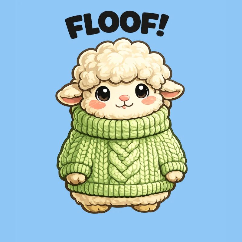 Design de pull mouton câlin