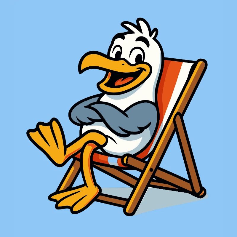 Relaxez une mouette sur la plage